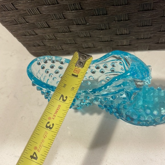 Vintage 1940 blue Fenton hobnail shoe Cinderella design - Picture 3 of 8